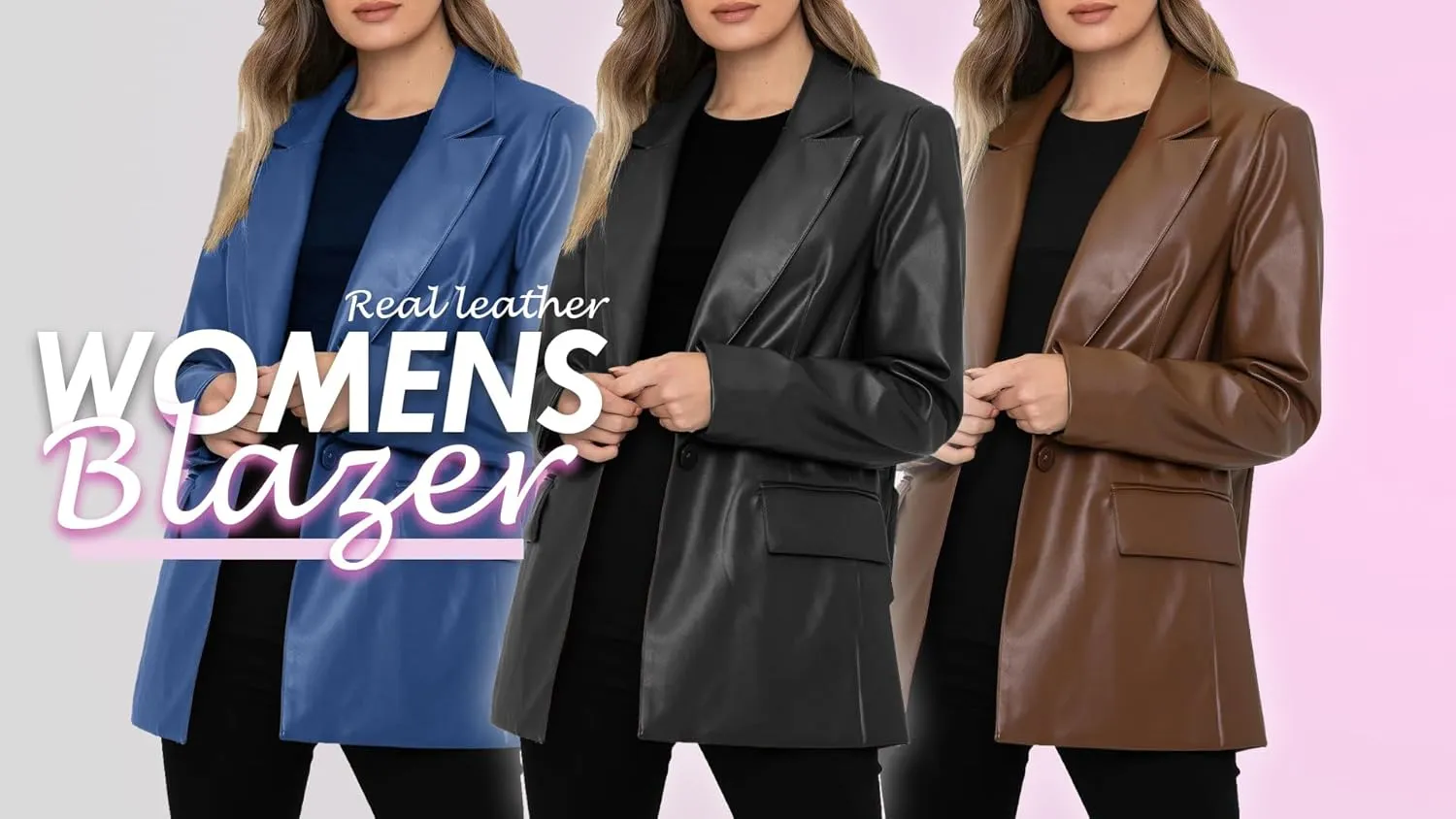 Leather Blazer For Women Real Lambskin 2 Button Casual Leather Jacket Women Classic Womens Leather Blazer