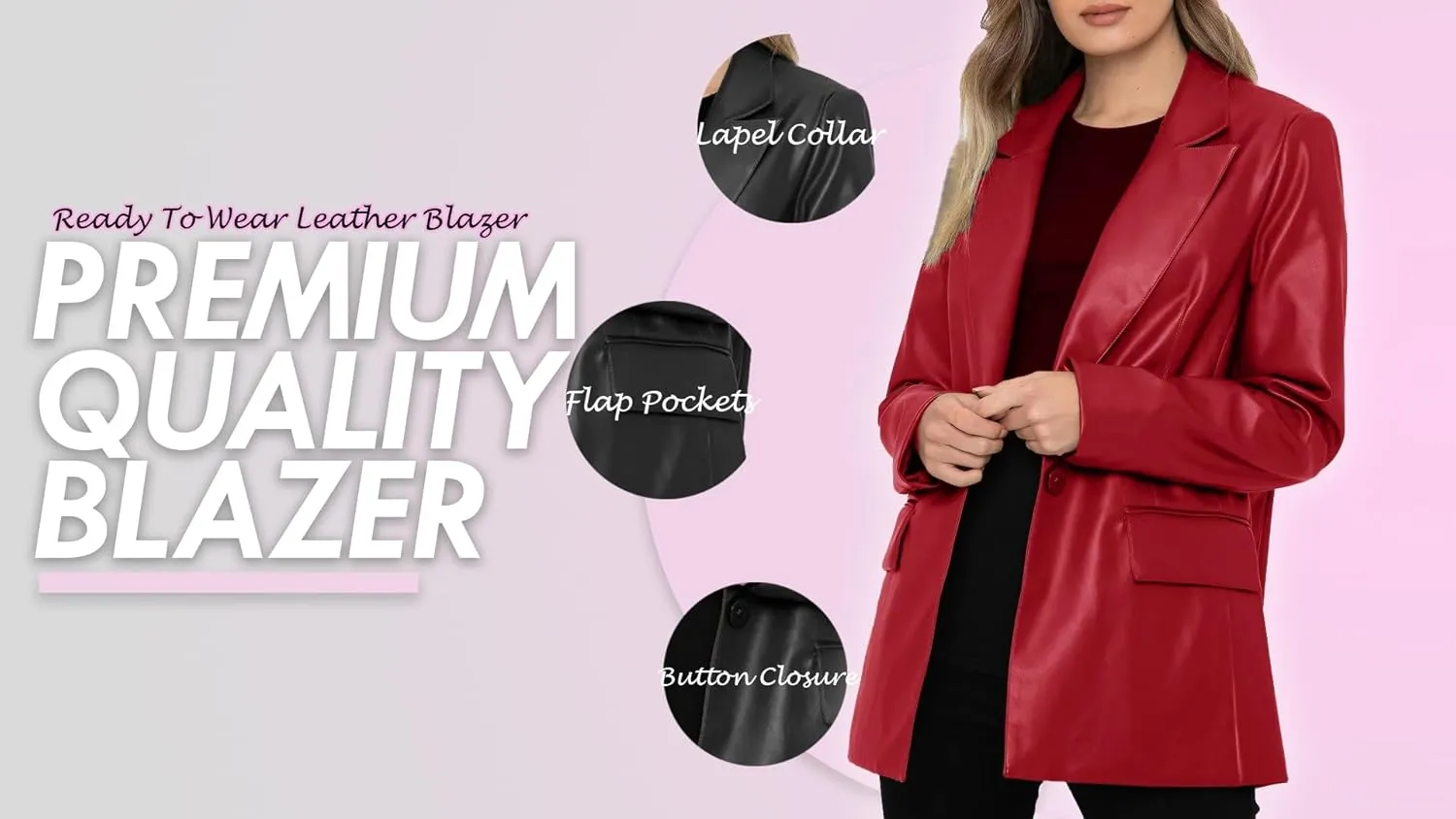 Leather Blazer For Women Real Lambskin 2 Button Casual Leather Jacket Women Classic Womens Leather Blazer