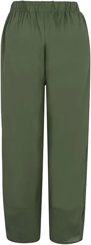 Linen Pants for Women Casual Summer Elastic Waist Pants Trousers with Pockets Beach Lightweight Capri Pants