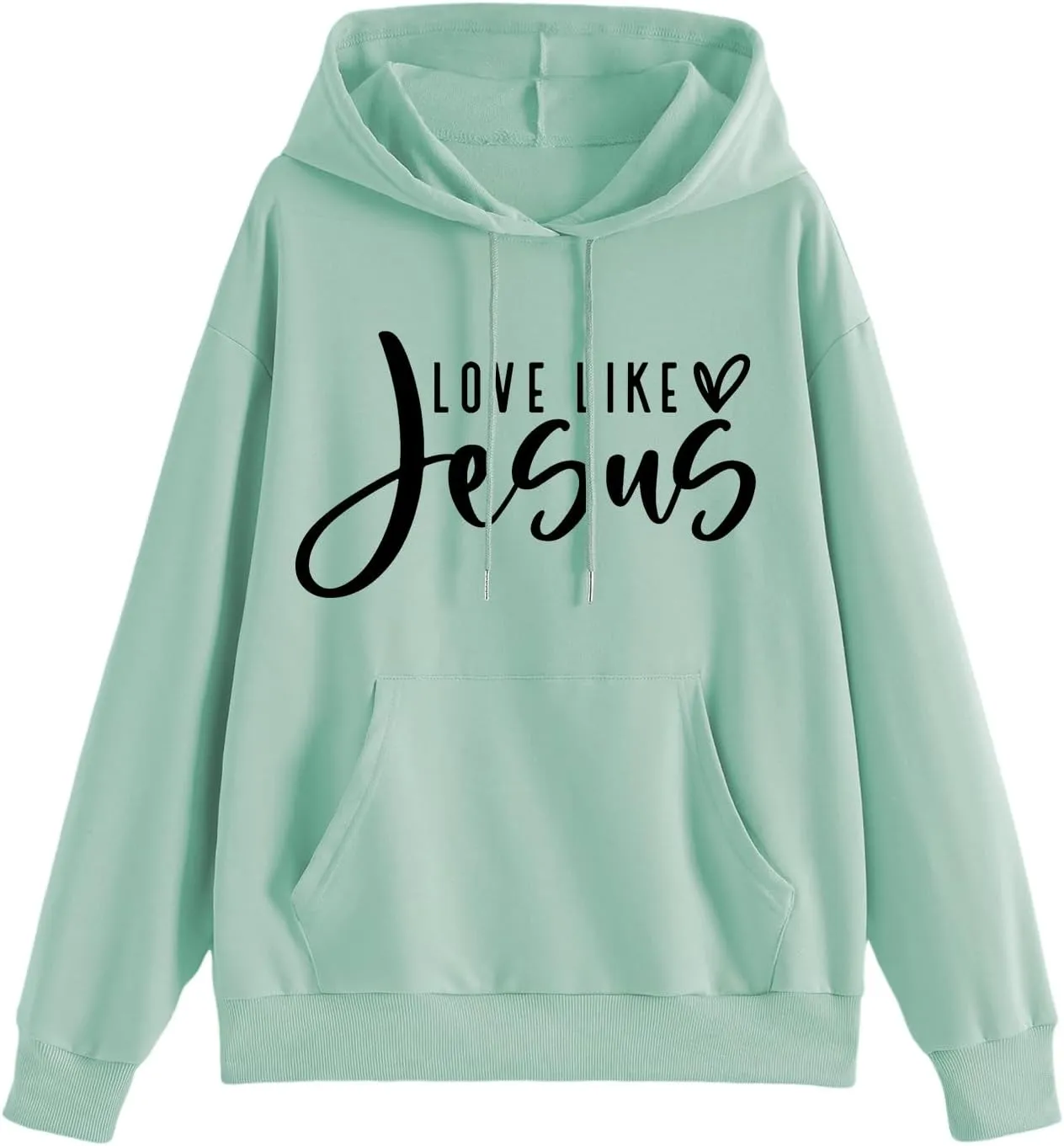 Love Like Jesus Hoodie Christian Sweatshirts Faith Shirts God Religious Oversized Pullover Tops for Women