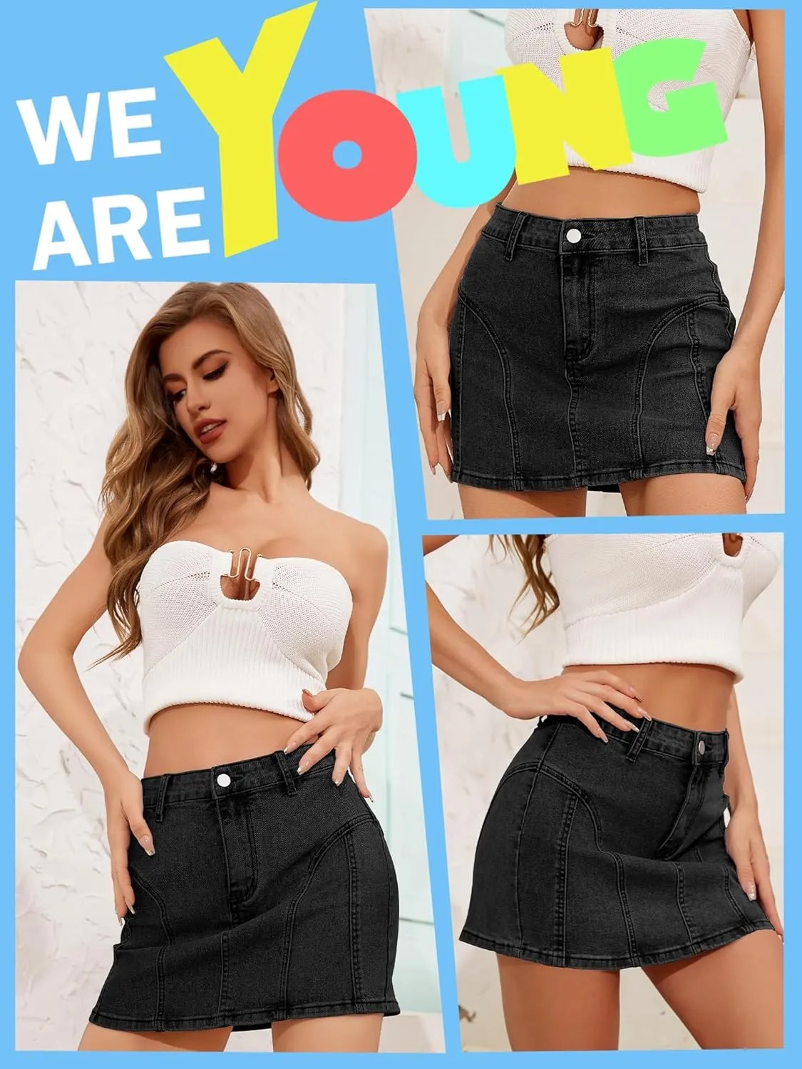 Low Waist Denim Skirt Y2k Cargo Skirt Suitable for Daily Leisure Travel Date Picnic Mini Jean Skirts for Women