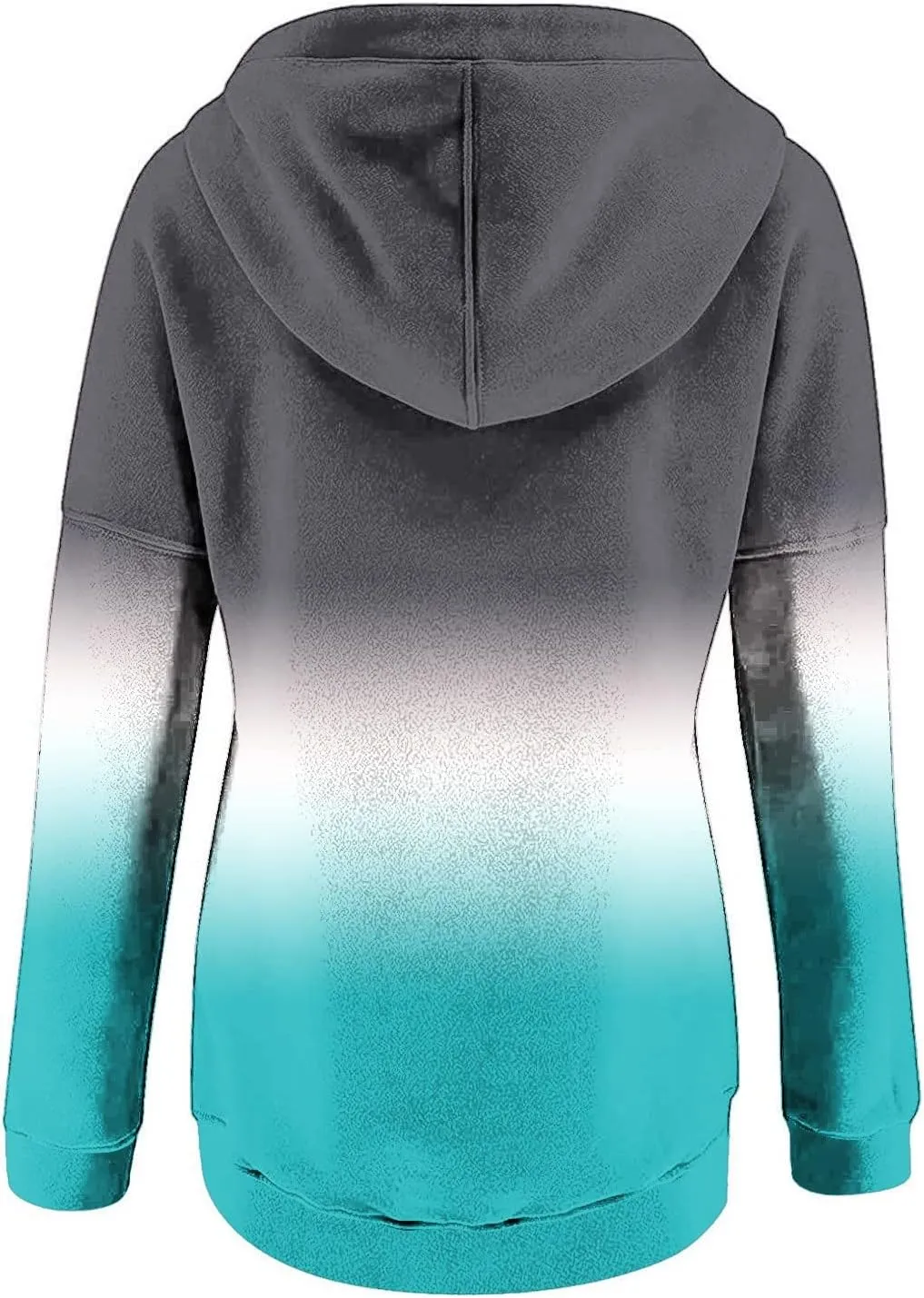 LRMQS Womens Fall Fashion 2024 Button Drawstring Long Sleeve Hoodies Pullover Color Block Casual Trendy Loose Fit Clothes