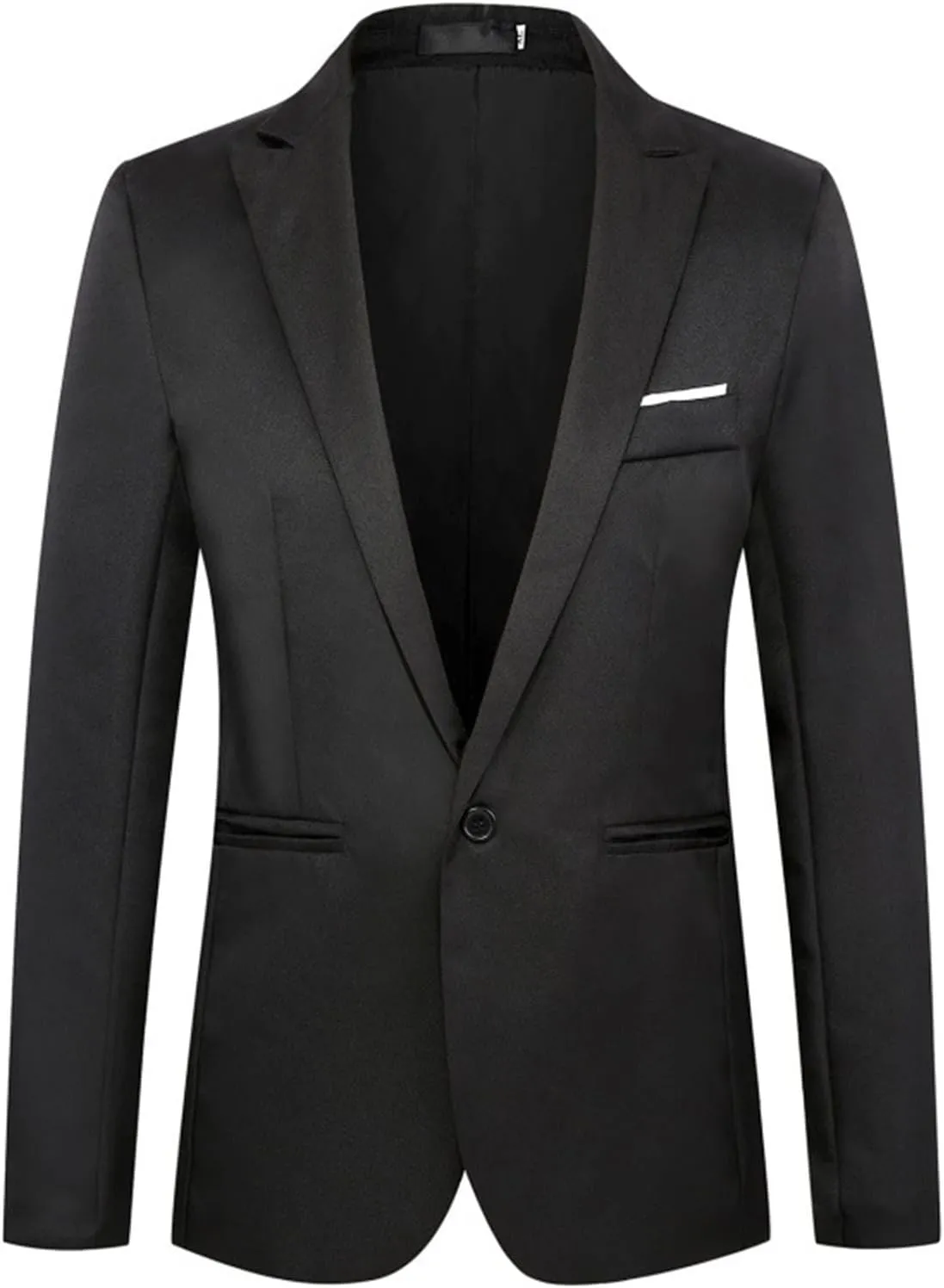 Men's Casual Blazer One Button Sport Coat, Lightweight Suit Blazer Jacket, Party Banquet Fashion Tuxedo Coat