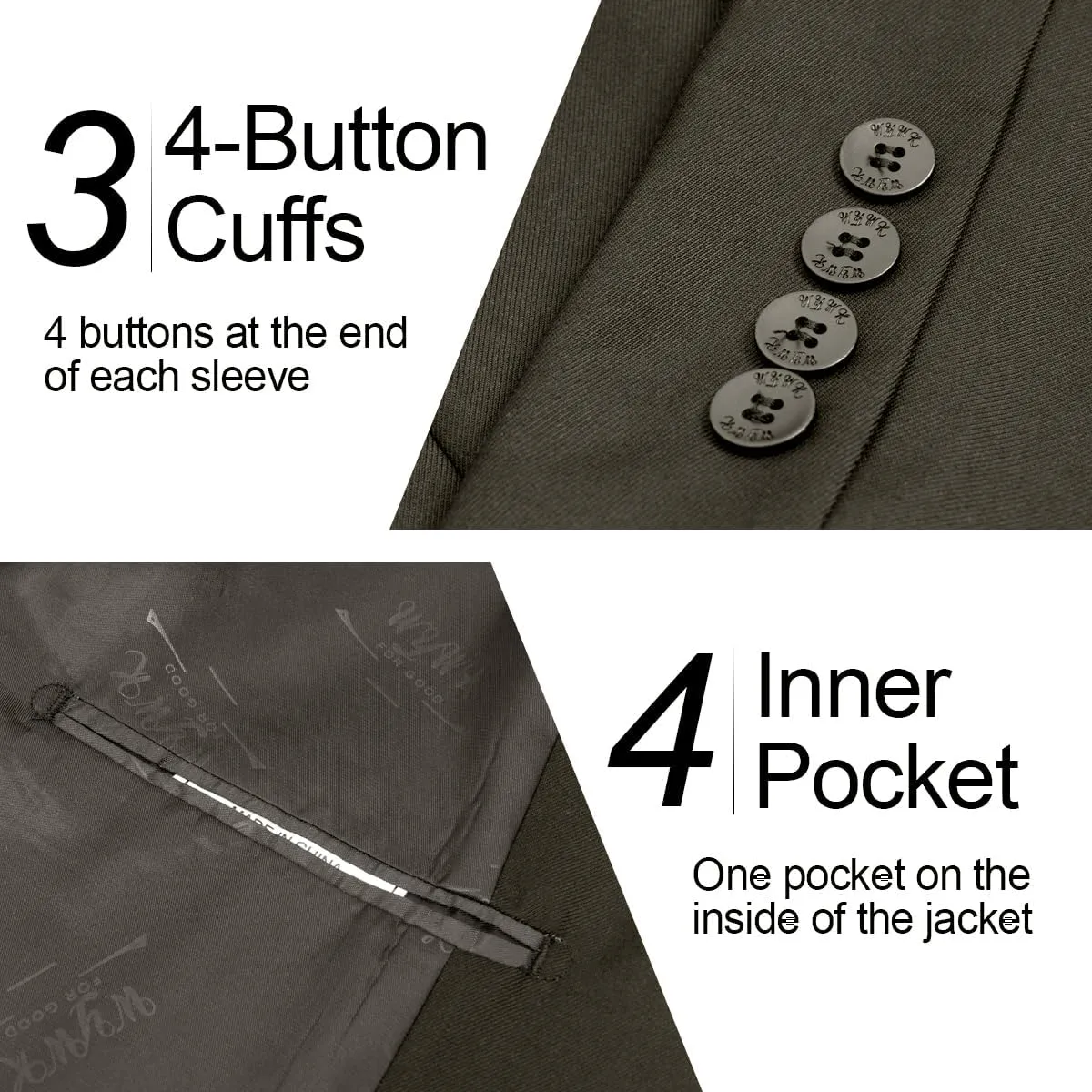 Men's Causal Blazer Slim Fit Suit Jacket for Men Two Button Sports Coats Wedding Prom Party