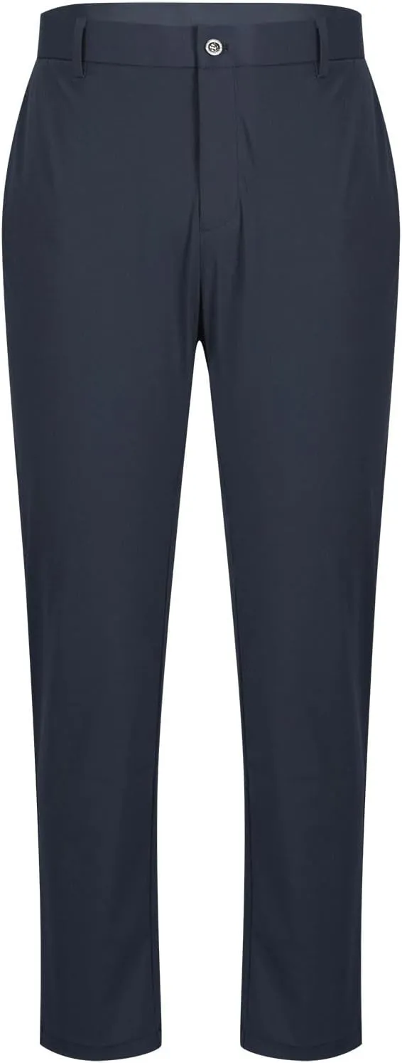 Men's Golf Joggers Pants with Zipper Pockets Stretch Slim Fit Tapered Dress Work Business Casual Sweatpants for Men