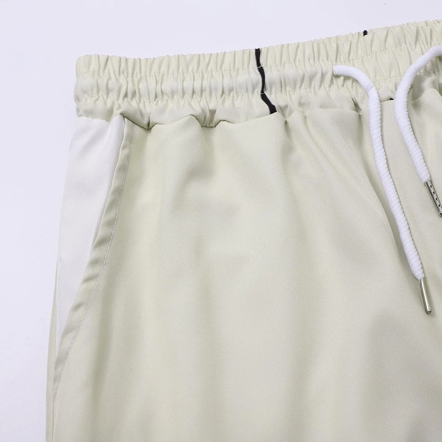 Mens Heavyweight Fleece Cargo Sweatpants Cotton and Linen Pocket Elastic Waist Large Hiking Outdoor Twill Track Pants