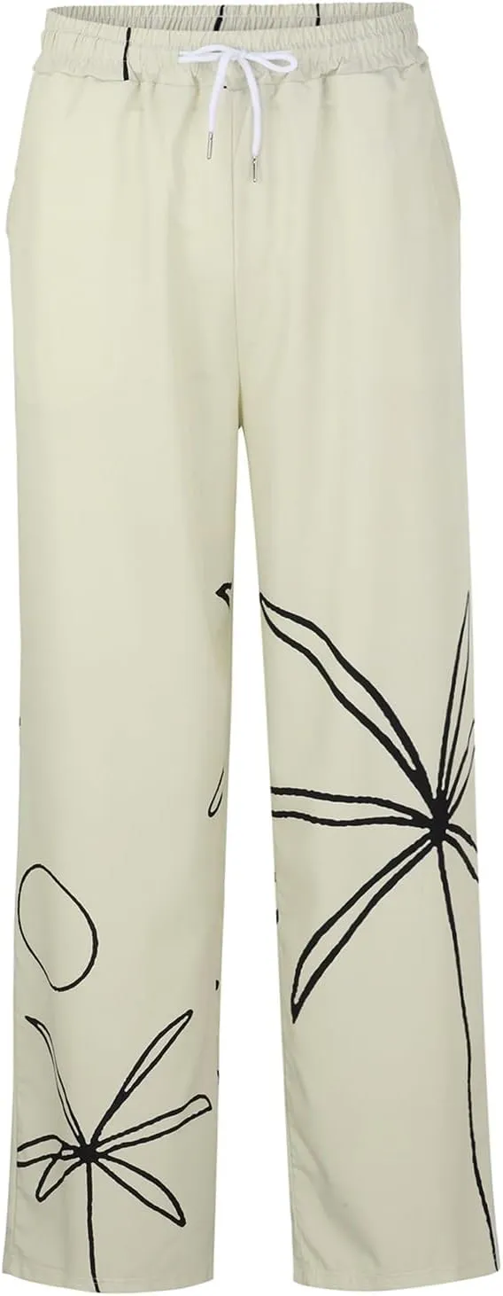 Mens Heavyweight Fleece Cargo Sweatpants Cotton and Linen Pocket Elastic Waist Large Hiking Outdoor Twill Track Pants