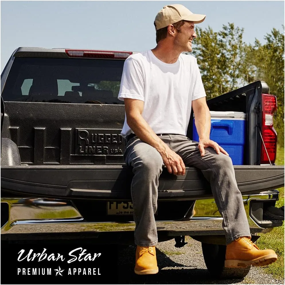 Mens Jeans Relaxed Fit  Straight Leg Stretch Jeans for Men  Ultimate Comfort Superflex Pants