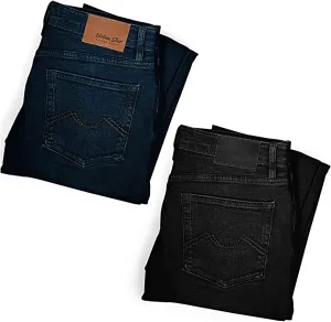 Mens Jeans Relaxed Fit  Straight Leg Stretch Jeans for Men  Ultimate Comfort Superflex Pants