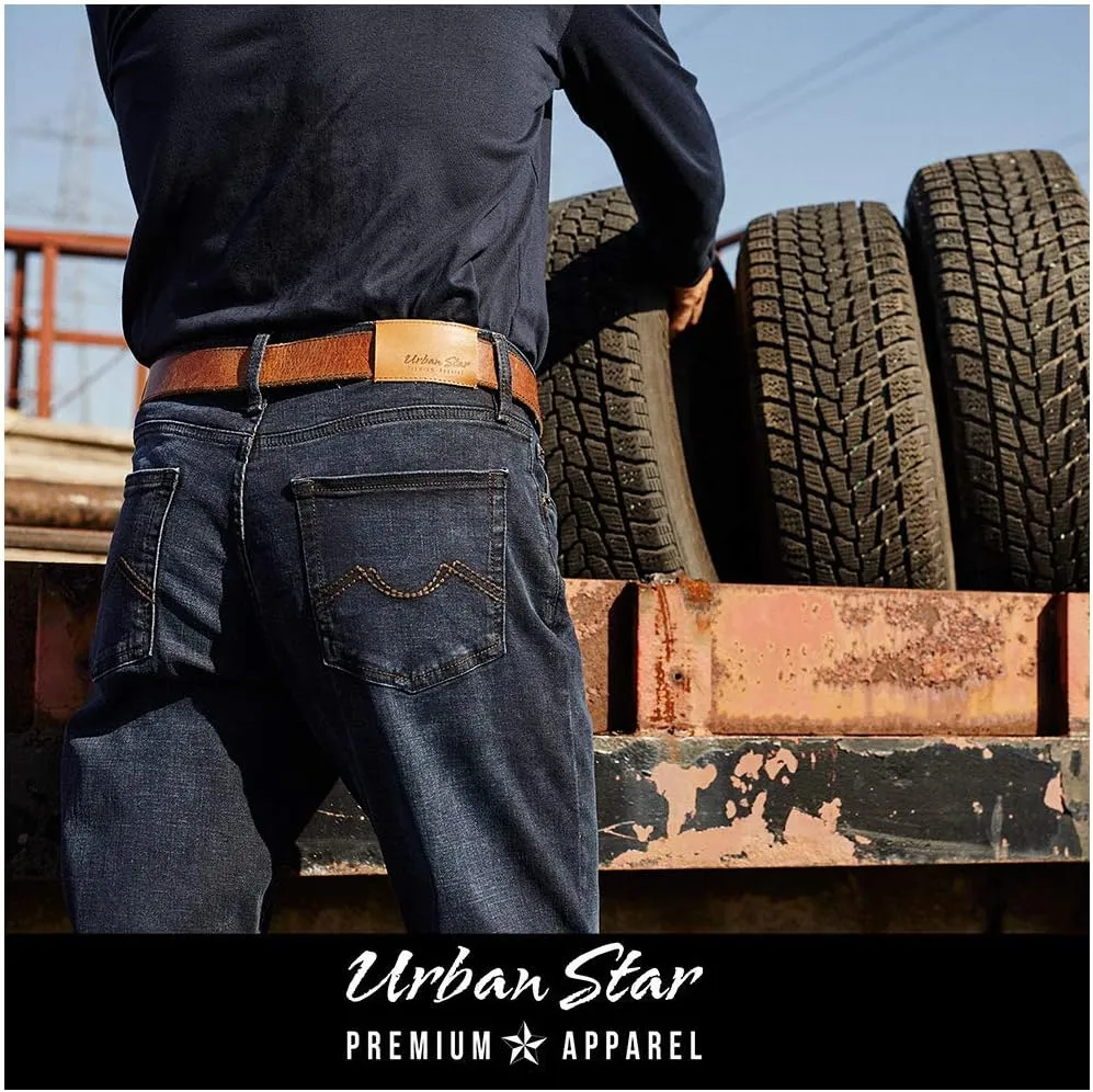 Mens Jeans Relaxed Fit  Straight Leg Stretch Jeans for Men  Ultimate Comfort Superflex Pants