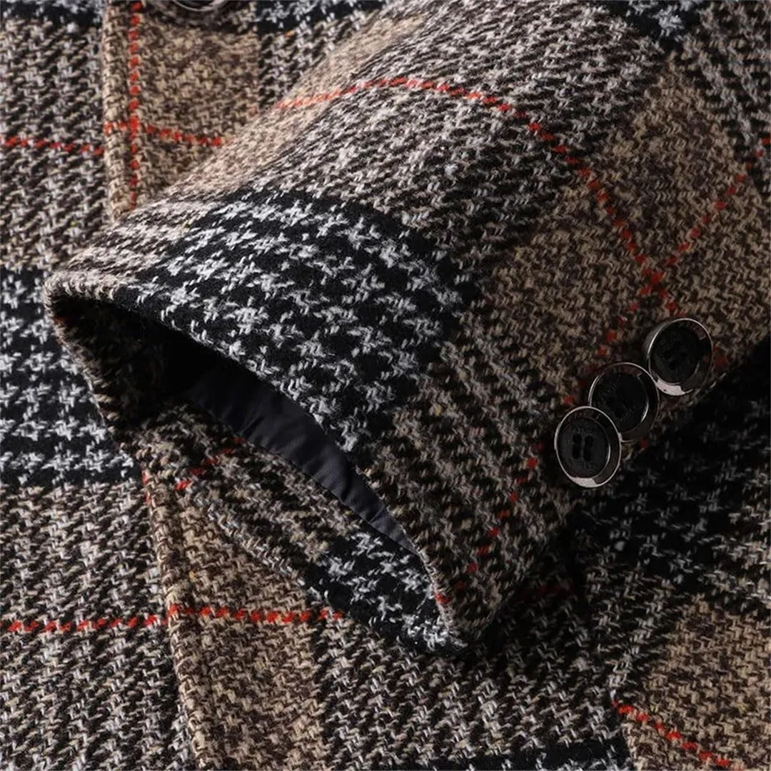 Men's Plaid Blazer Stylish and Comfortable Business Casual Slim Fit Jacket
