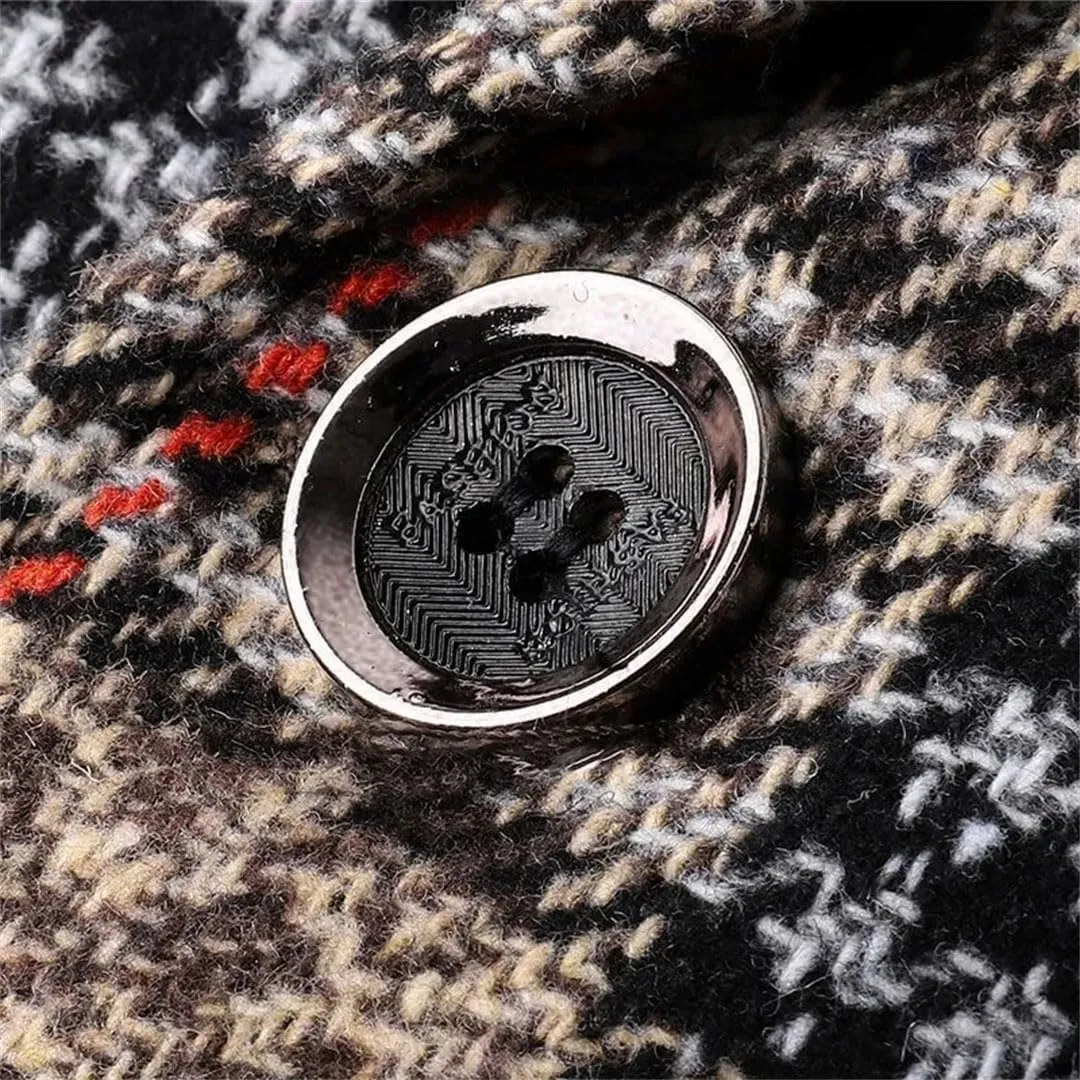 Men's Plaid Blazer Stylish and Comfortable Business Casual Slim Fit Jacket