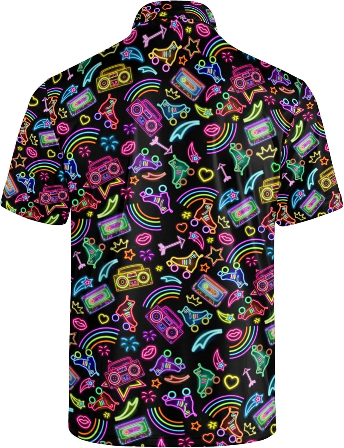 Men's Polo Shirt Funny Golf Shirts Quick Dry Print Performance Short Sleeve Collared Golf Polo Shirts for Men, S-4XL