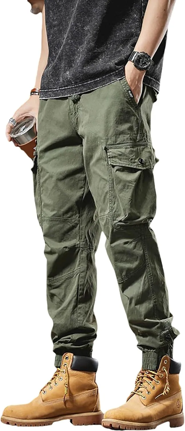 Mens Three Dimensional Large Pocket Casual Cargo Pants Harem Pants Streetwear Joggers Baggy Pants Athletic Pants