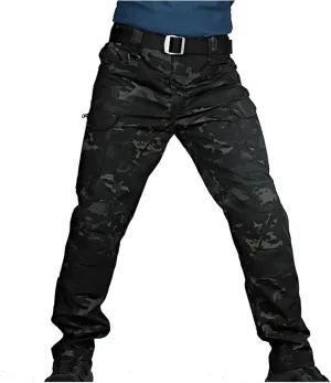 Men's US Military Assault Pants Army Camo Tactical Trousers Water Resistant Big and Tall Workwear Combat Cargo Pants
