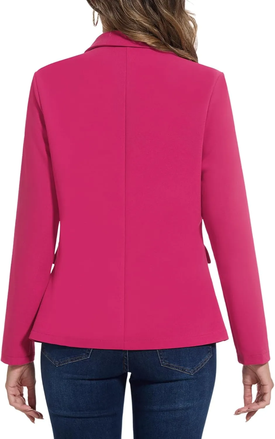 MINTLIMIT Blazers for Women Long Sleeve Button Front Blazer Notch Lapel Casual Work Office Suit Jackets with Pocket