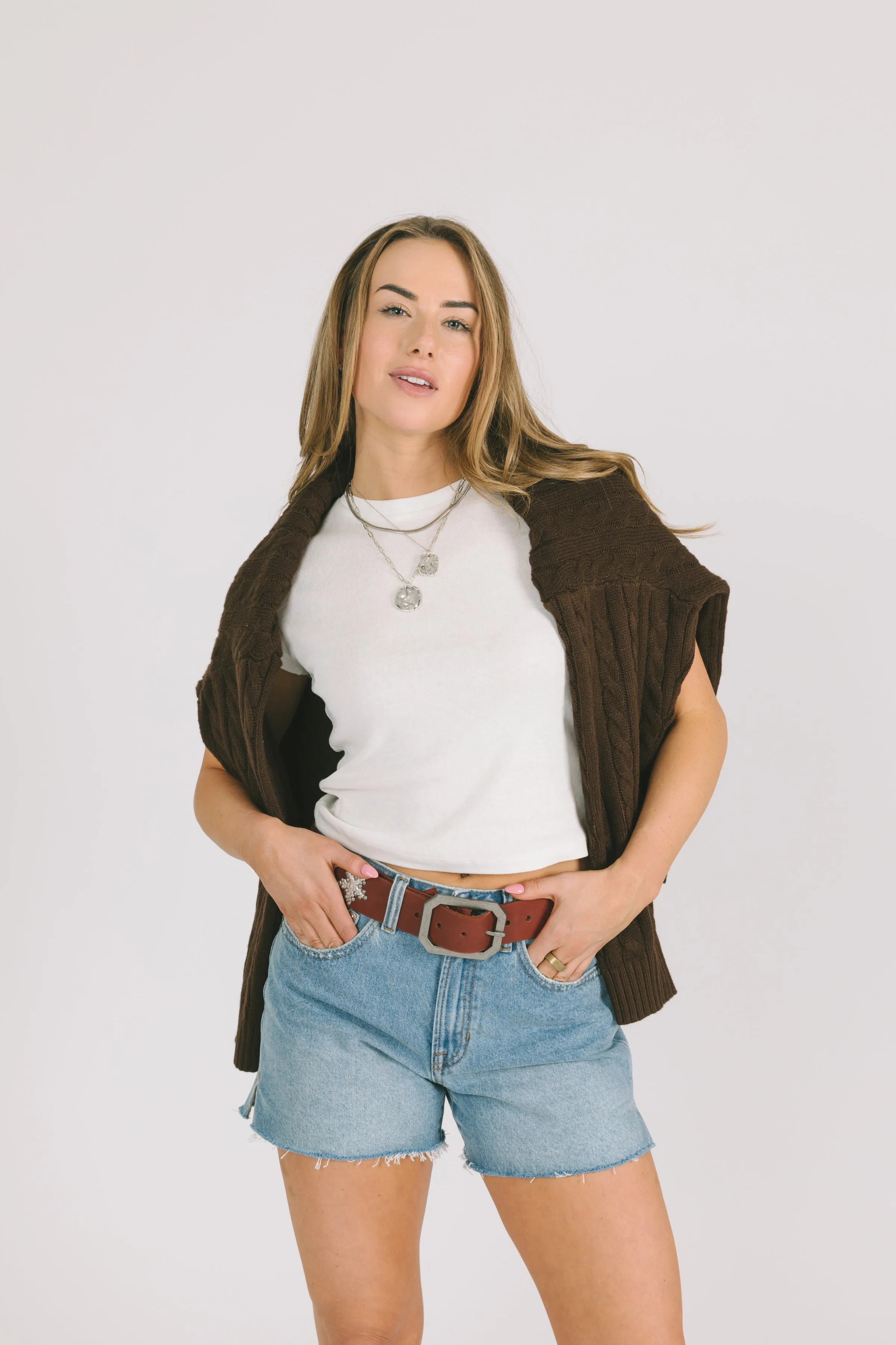 Mira Shorts in Medium Denim