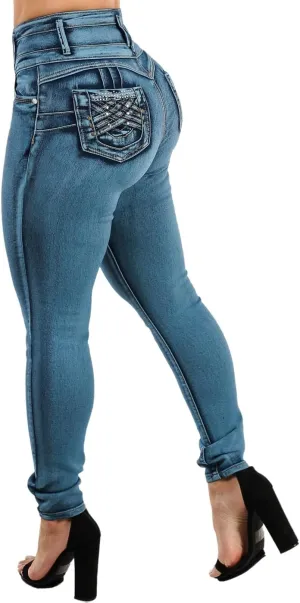 Moda Xpress Super High Waisted Butt Lifting Jeans for Women - Levanta Cola Skinny Jeans