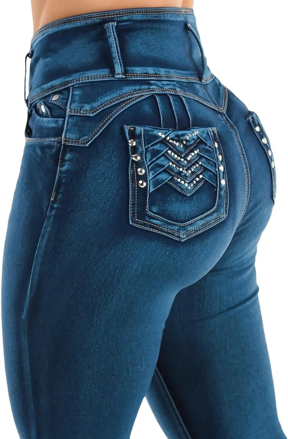 Moda Xpress Super High Waisted Butt Lifting Jeans for Women - Levanta Cola Skinny Jeans
