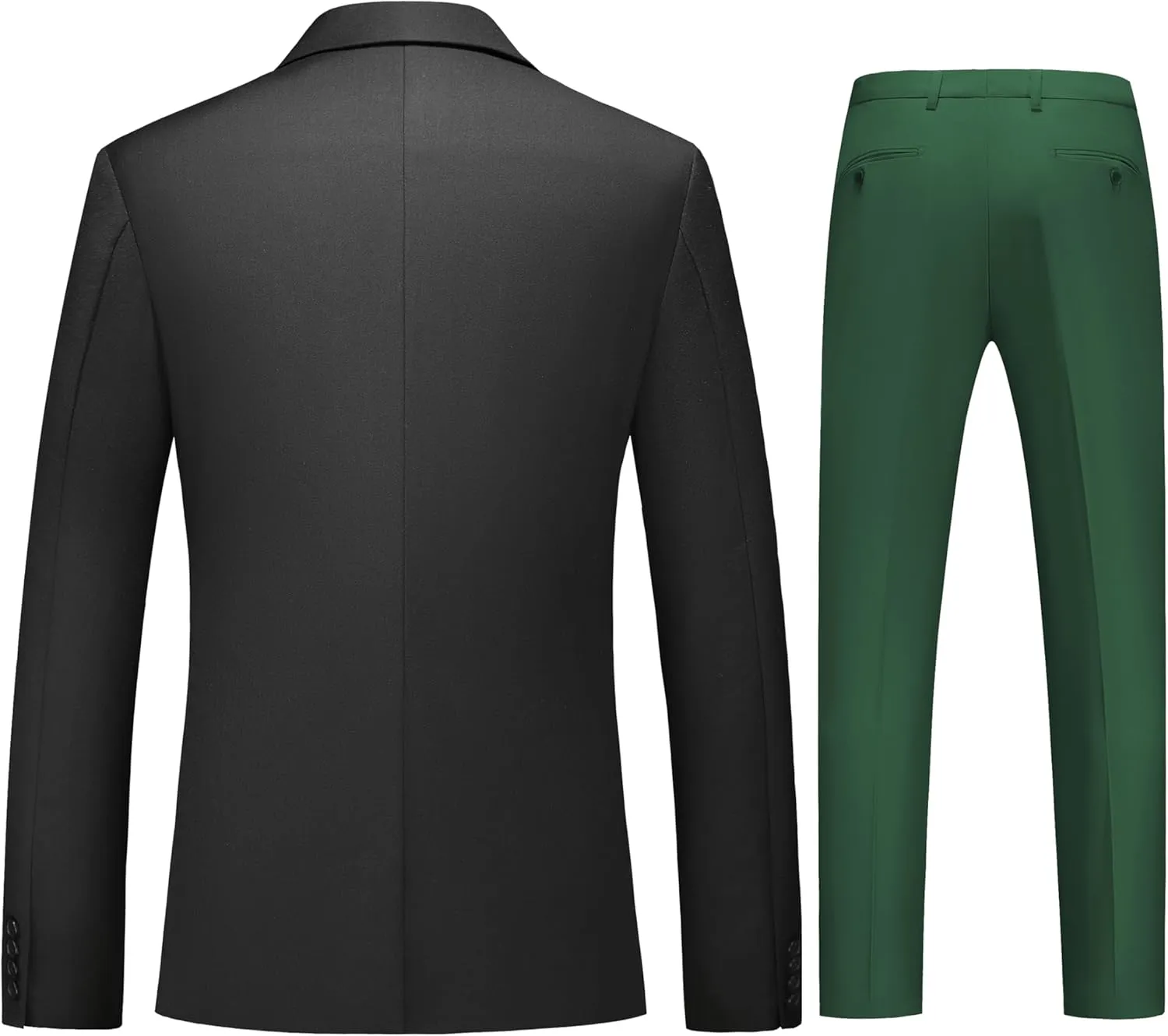MOGU Mens 3 Piece Suits Slim Fit Tuxedo Suit Set Blazer Vest Pants for Wedding