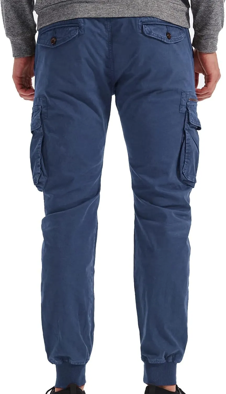 Muscularfit Men Sweatpants Cotton Drawstring Multi Pockets Cargo Pants for Men Outdoor Fashion Casual Joggers Athletic Pants