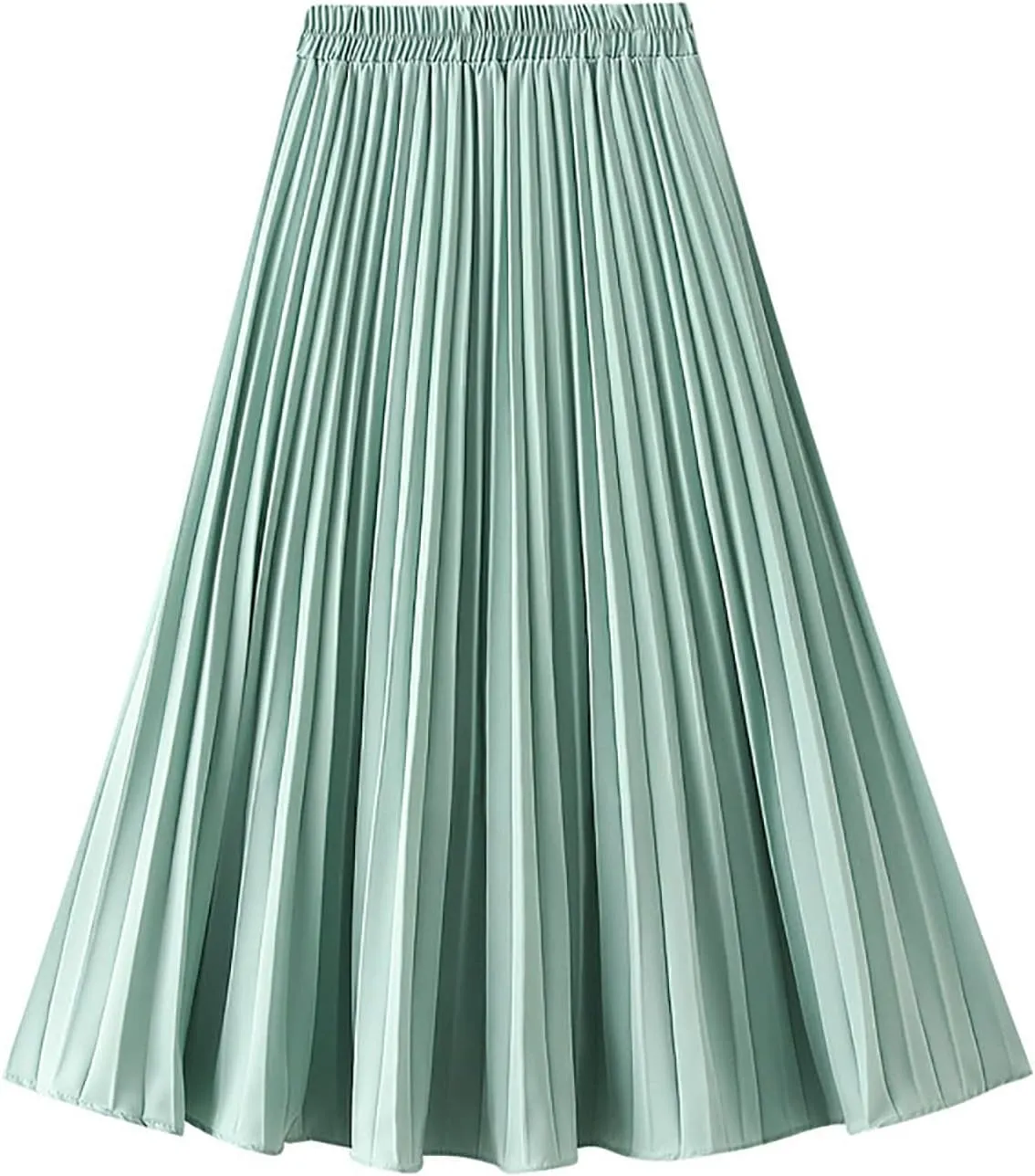 Pleated Skirts for Women 2024 Solid Color Spring Fall Midi Skirt High Waist A-Line Half Skirt Casual Flowy Skirts