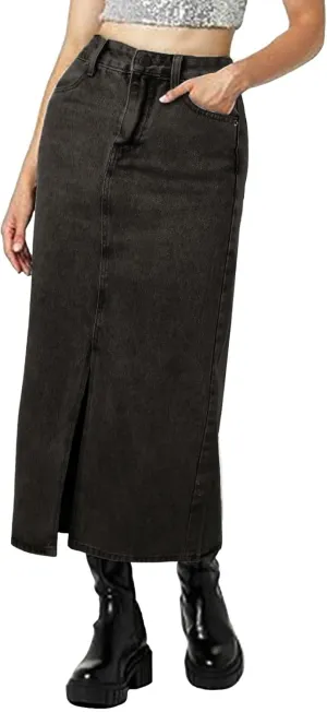 Pure Desire Denim Half Skirt Women's High Waist Wrapped Hip Skirt Summer New Vintage Extra Long Bed Skirt Full 21
