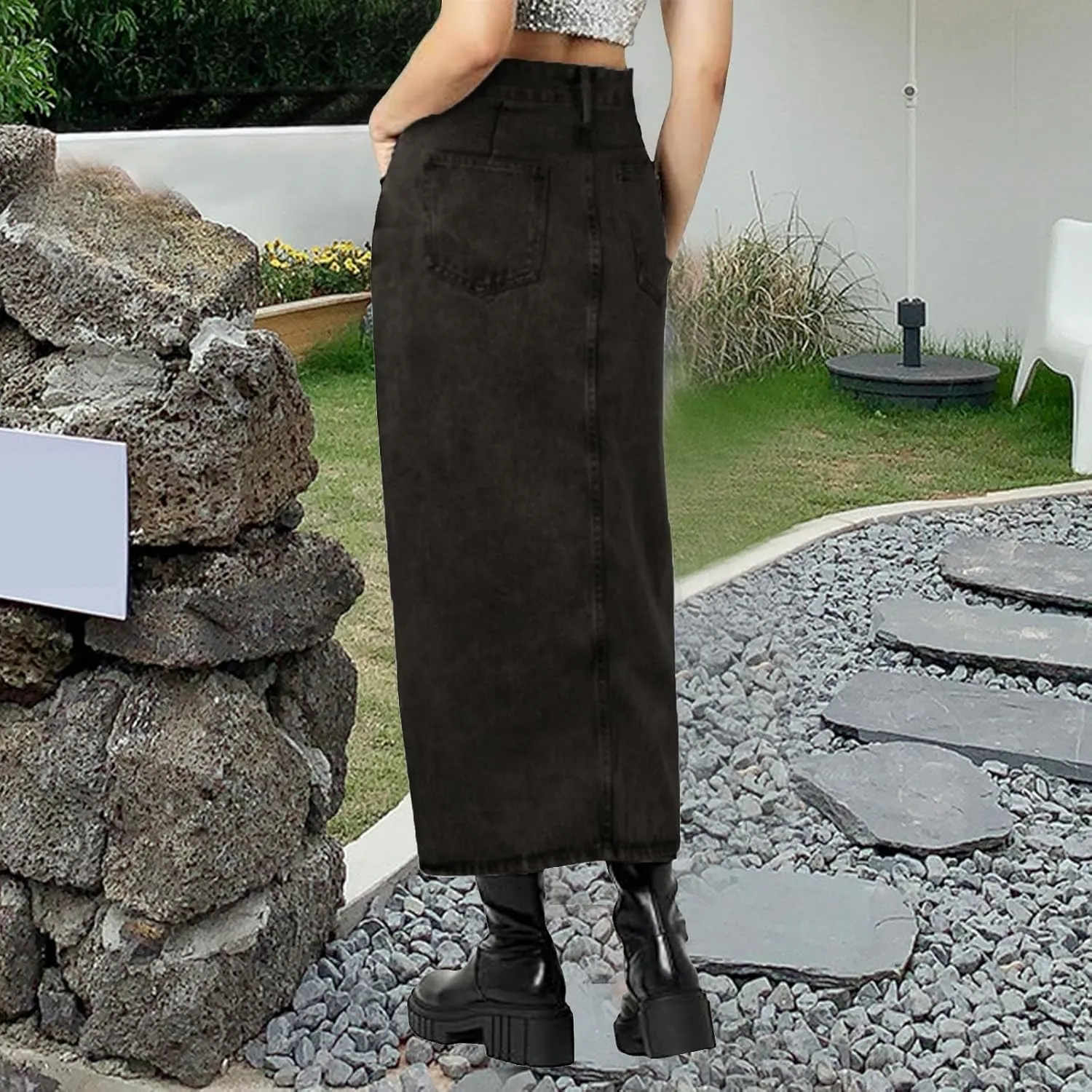 Pure Desire Denim Half Skirt Women's High Waist Wrapped Hip Skirt Summer New Vintage Extra Long Bed Skirt Full 21