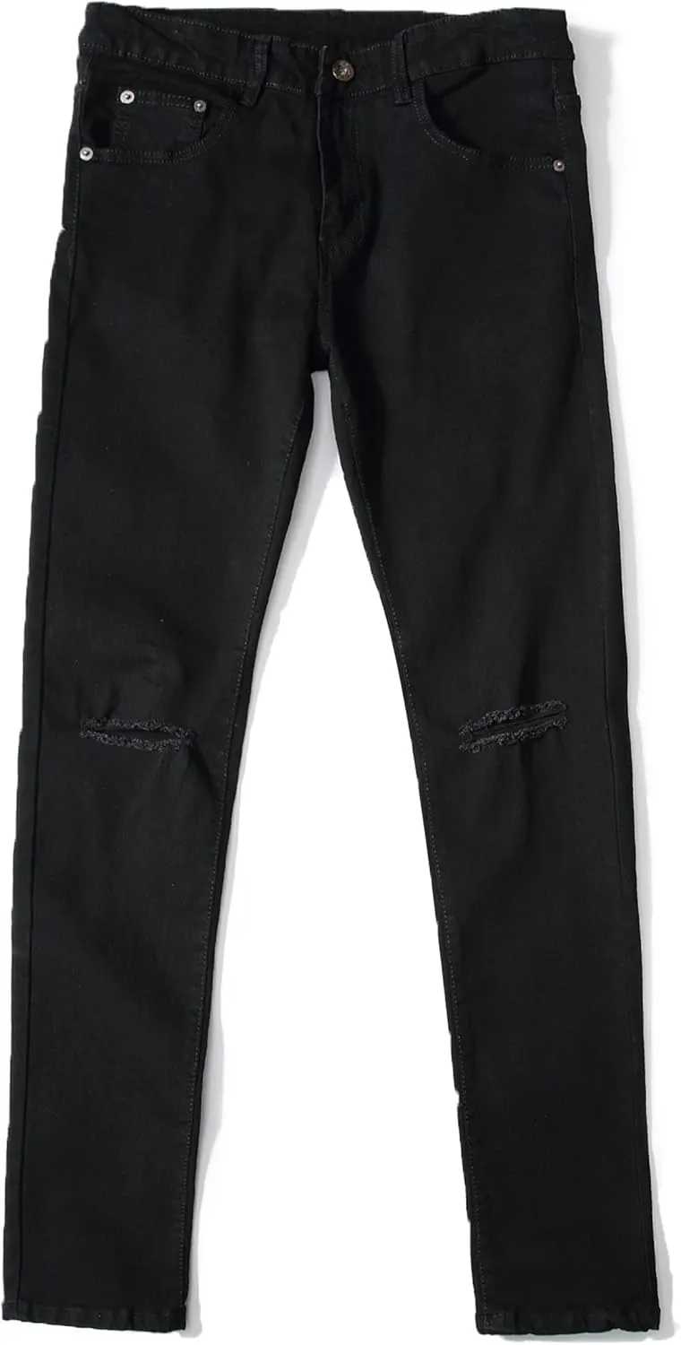 RANMCC Men's Printed Stretch Skinny Jeans Premium Slim Fit Fashionable Designs Denim Pants Jeans