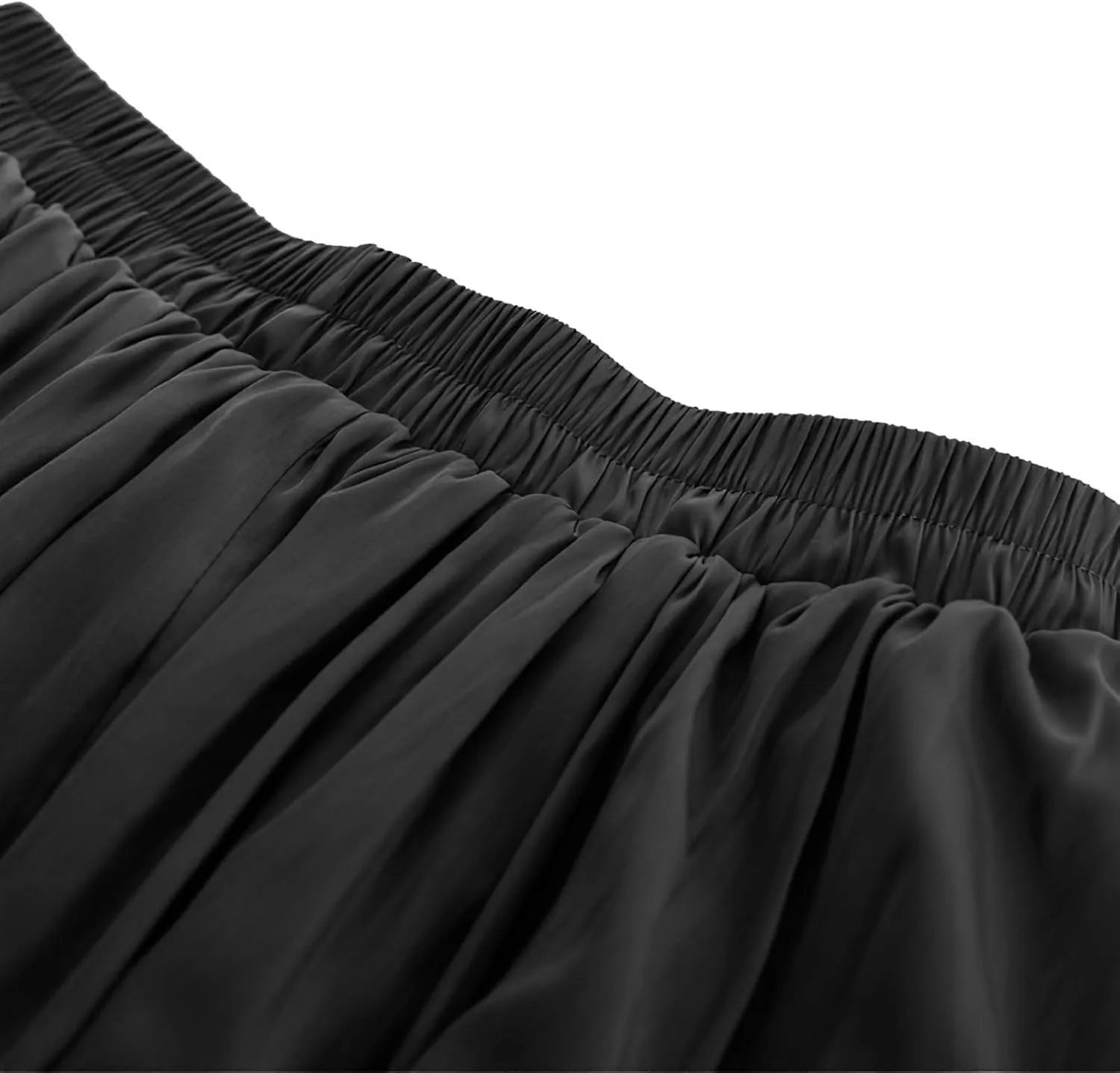 Renaissance Maxi Skirts for Women Elastic High Waist Double Layered A-Line Skirts Vintage Pleated Skirt with Pockets