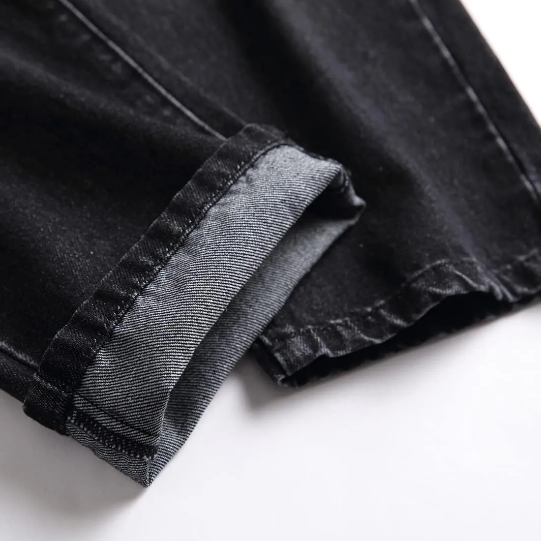 Ripped Jeans for Men Slim Denim Regular Fit Tapered Leg Distressed Destroyed Pants Mens Jeans with Hole