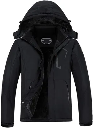 Romano nx Men's 100% Waterproof Ski Jacket Warm Winter Snow Coat Mountain Windbreaker Hooded Raincoat Snowboarding Jacket with Hood for Minus Degree