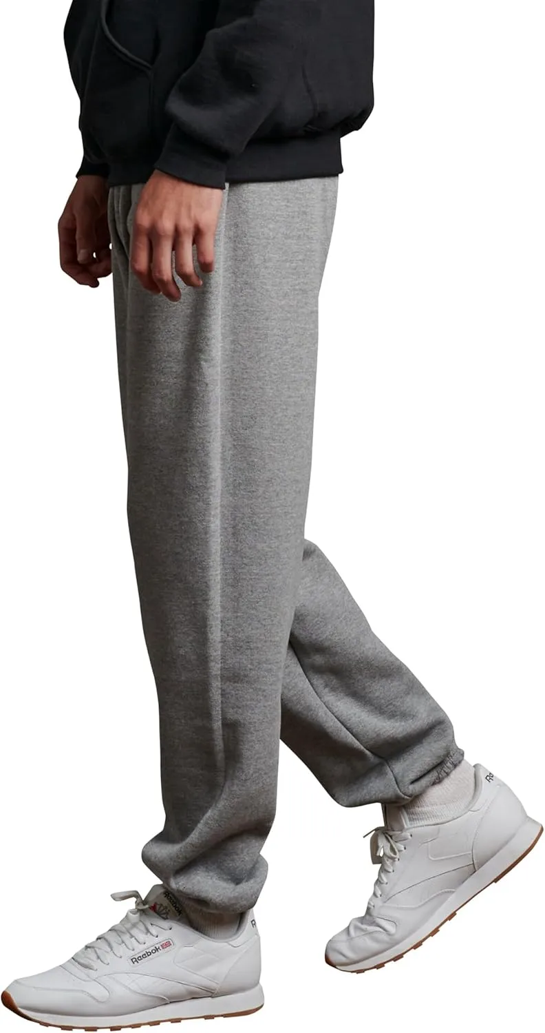 Russell Athletic Men's Dri Power Fleece Elastic Bottom Sweatpants, Relaxed Fit, Moisture Wicking, with or Without Pockets