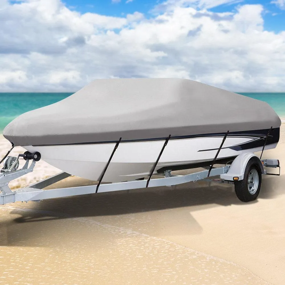 Seamanship Premium Waterproof Boat Cover - 16 - 18.5 FT -  Grey