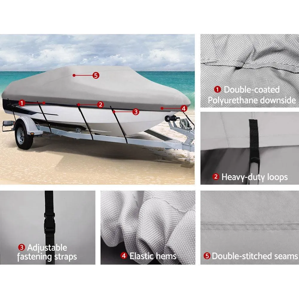Seamanship Premium Waterproof Boat Cover - 16 - 18.5 FT -  Grey