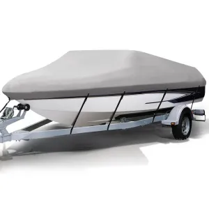 Seamanship Premium Waterproof Boat Cover - 16 - 18.5 FT -  Grey
