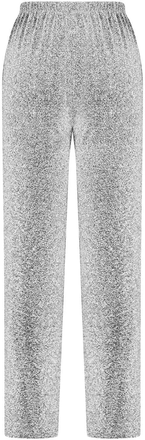 Sequin Print Pants Women Fashion Y2K Yoga Workout Leggings Stretch High Waisted Elastic Streetwear Cozy Lounge Slacks