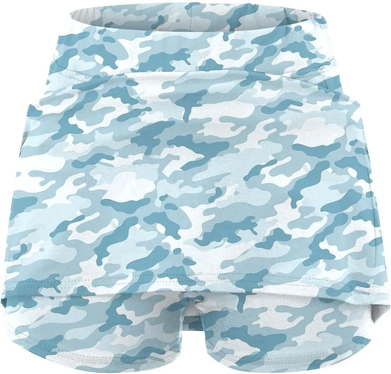 Skorts for Woman Athleisure Skirt with Pockets Camouflage Printed Mid Rise Skirts Tennis Tummy Control High Waisted