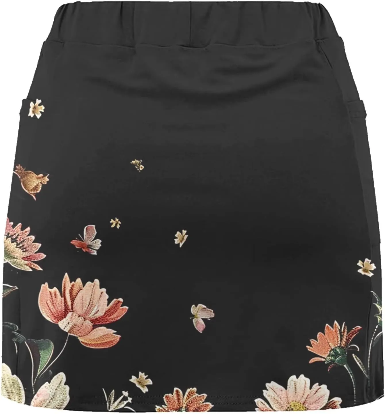 Skorts for Woman Floral Printed Workout Skorts Athletic Sports Pants Tummy Control Running Skirt Skinny Gym Short