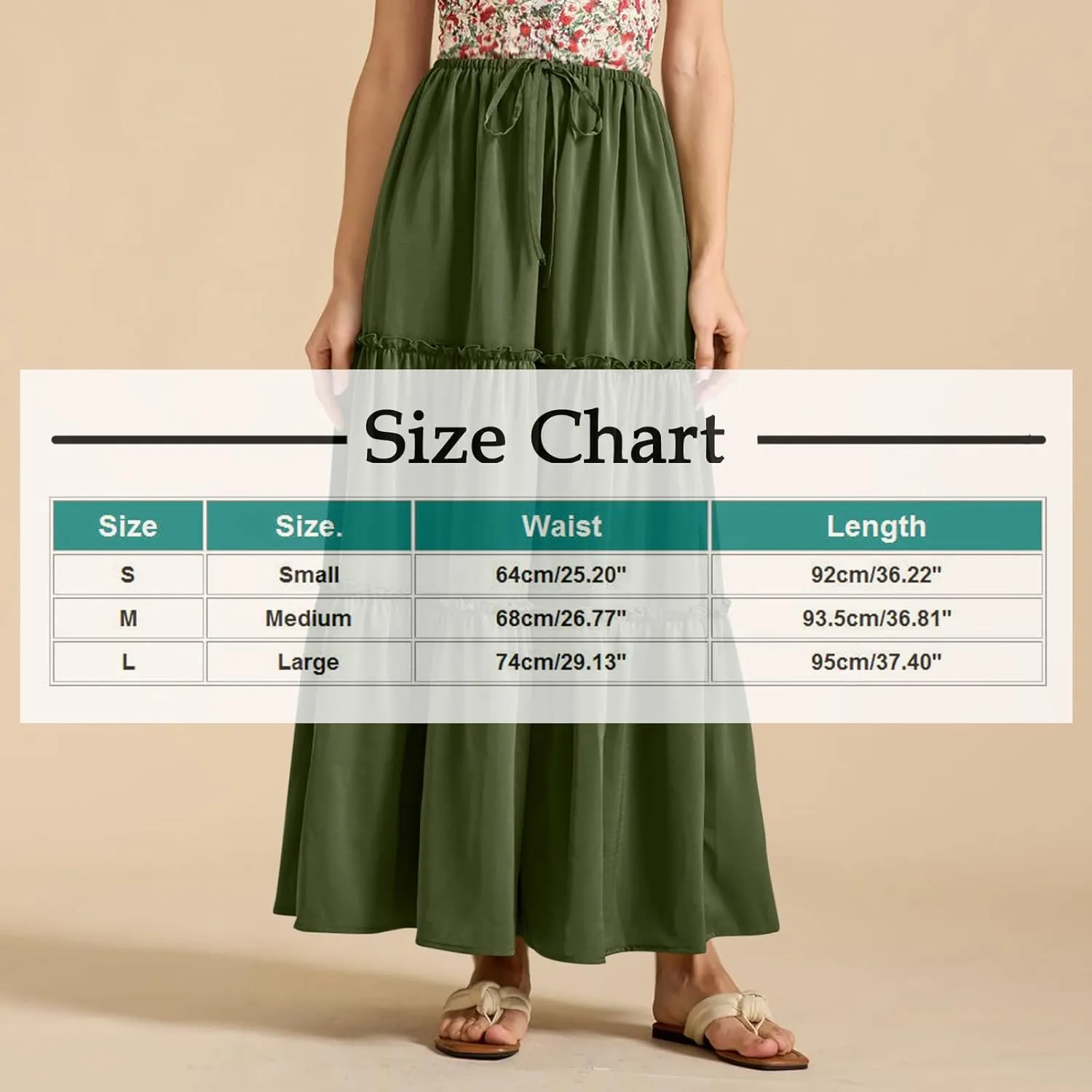Summer Skirts for Women Elegant Smocked Layered Tiered Maxi Skirt Flowy High Waisted A Line Long Dress