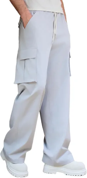 Susclude Mens Baggy Cargo Pants Wide Leg Sweatpants Y2K Summer Lightweight Elastic Waist Stretch Casual Pants for 2025