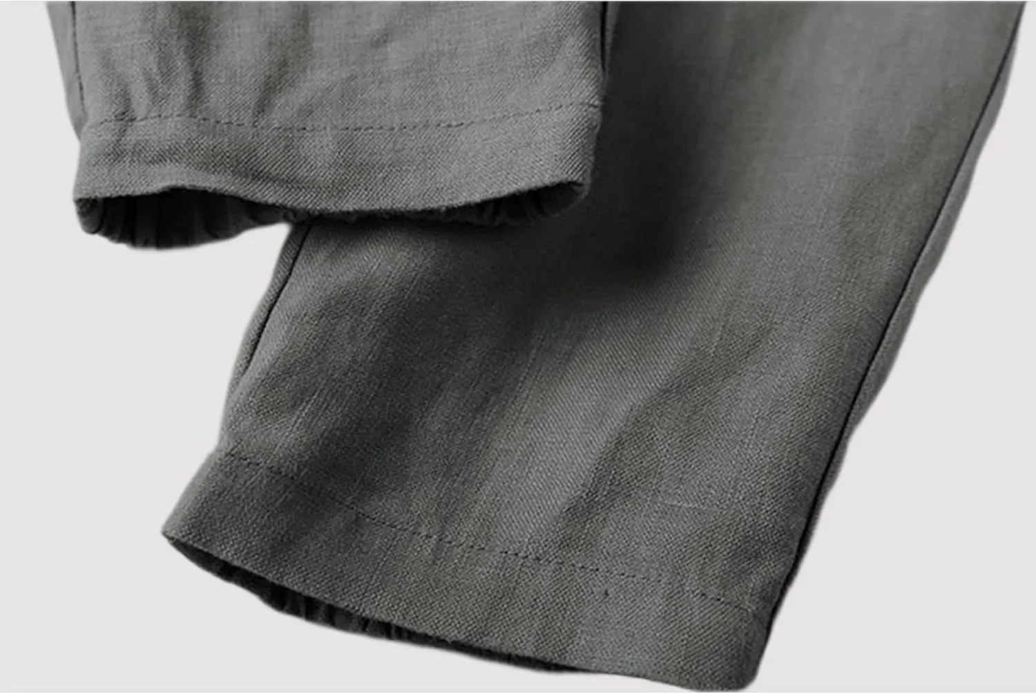 Tanming Linen Pants for Women Summer Casual High Waisted Drawstring White Beach Pant