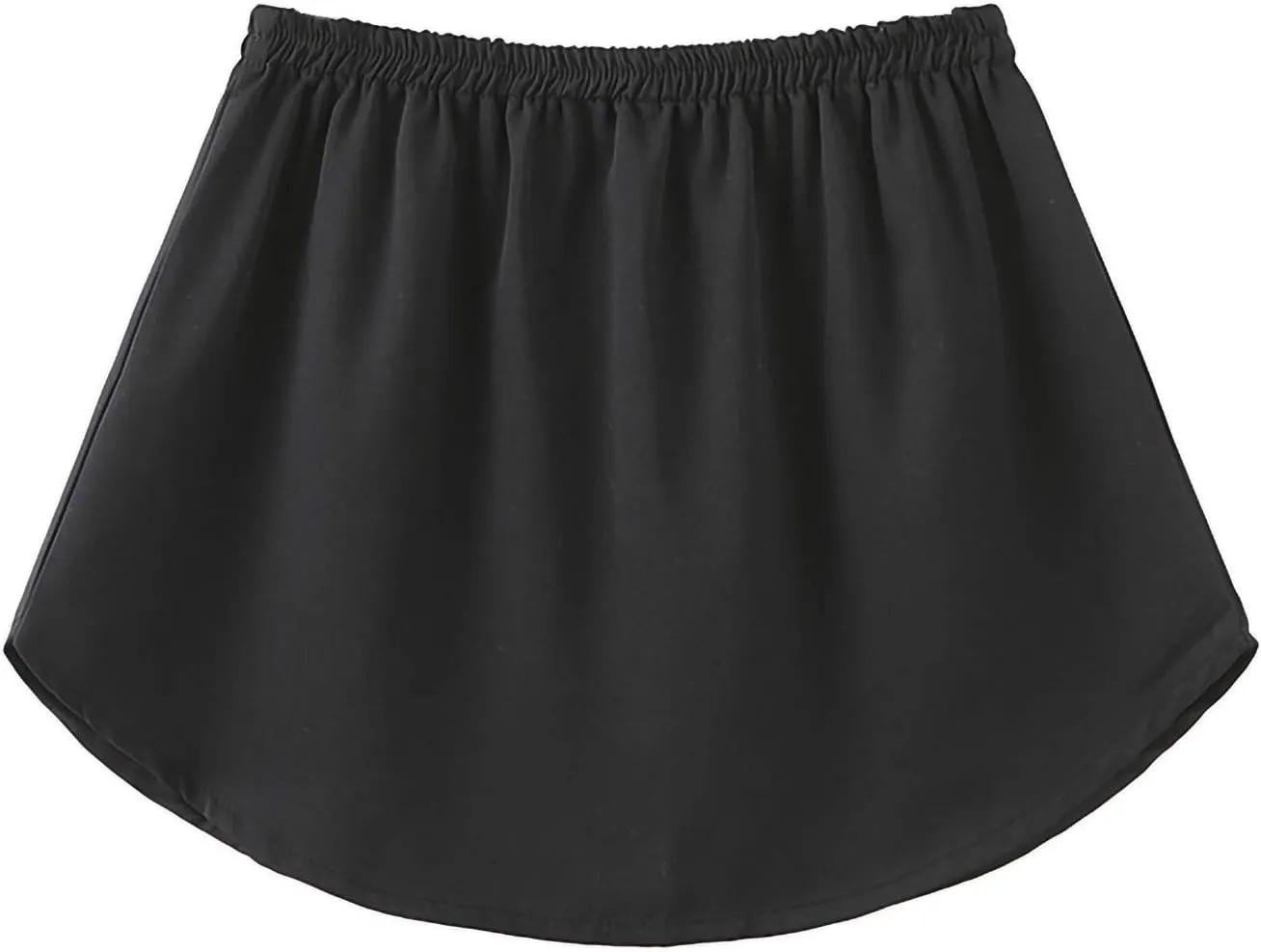 Tiered Size Women's Slip Half Skirt Layered Sheer Stripe Printing Extender Plus Skirt Skirt Plaid (Black, XL)