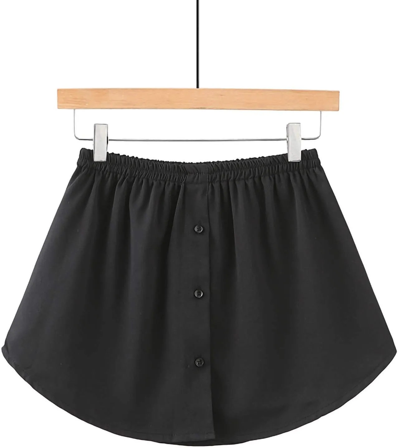 Tiered Size Women's Slip Half Skirt Layered Sheer Stripe Printing Extender Plus Skirt Skirt Plaid (Black, XL)