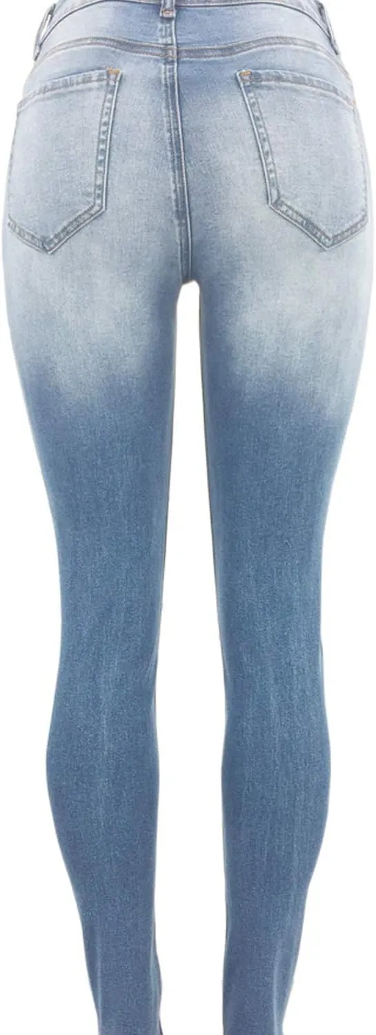 Tulucky Women's Boyfriend Jeans Distressed Slim Fit Ripped Denim Pants Comfy Stretch Skinny Jeans