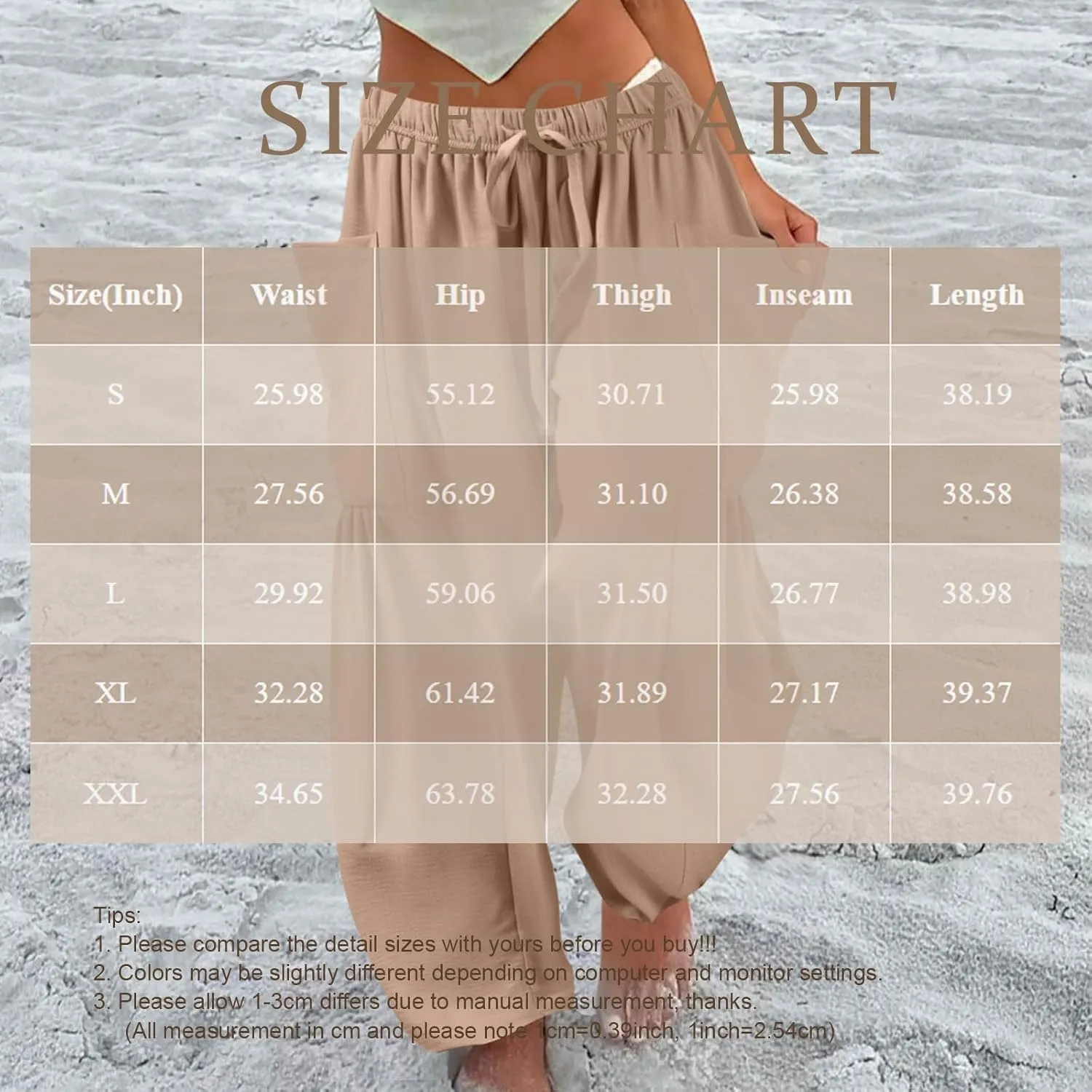 TWGONE Women's Palazzo Pants Wide Leg Loose High Waist Flowy Lounge Pants Beach Drawstring Slacks with Pockets
