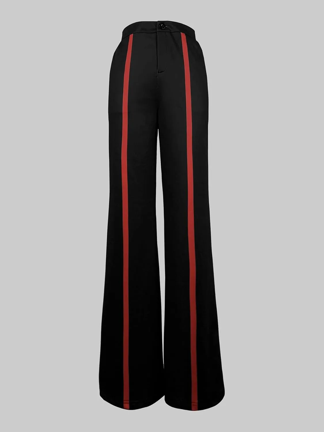 UOOZEE Women's Striped High Waist Wide Leg Pants with Pockets Loose Casual Trousers Business Work Pants