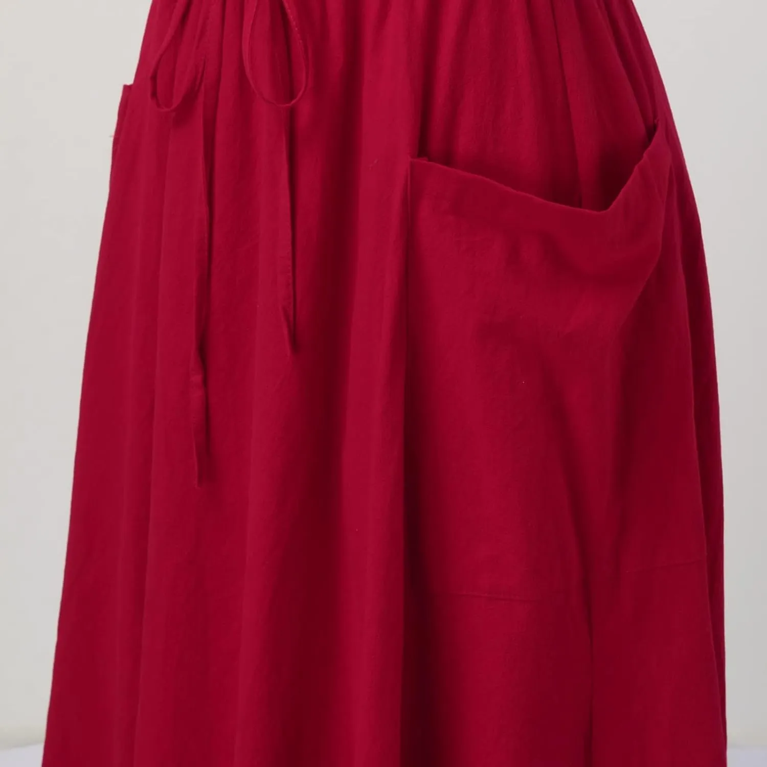Women 2023 Spring Summer Long Skirts Womens Casual High Waist Pleated A Line Elastic Waistband Midi Skirt with