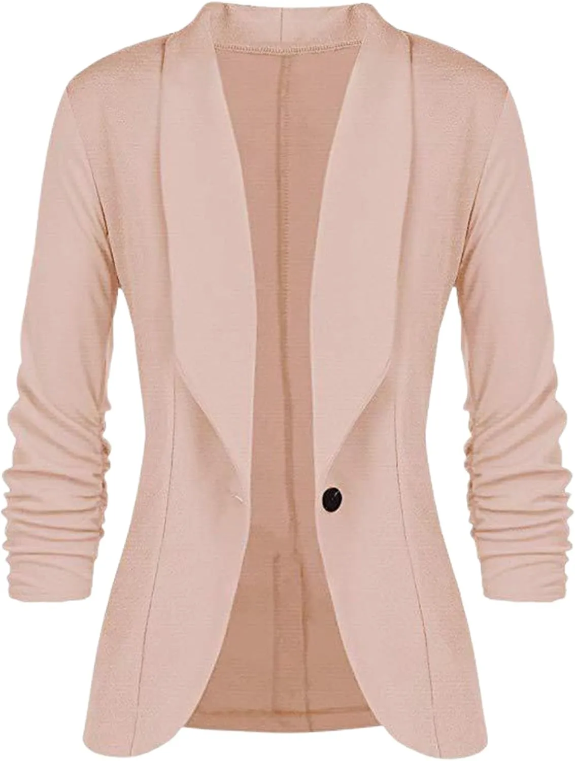 Women 3/4 Sleeve Blazer Casual Classic Open Front Cardigan Jacket Work Office Blazer Business Casual