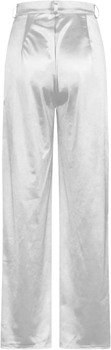 Women Cargo Pants High Waisted Joggers Soft Casual Baggy Sweatpants Wide Leg Straight Slacks Solid Trendy Trousers